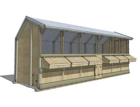 6 Bay Chicken Coop - Image 5