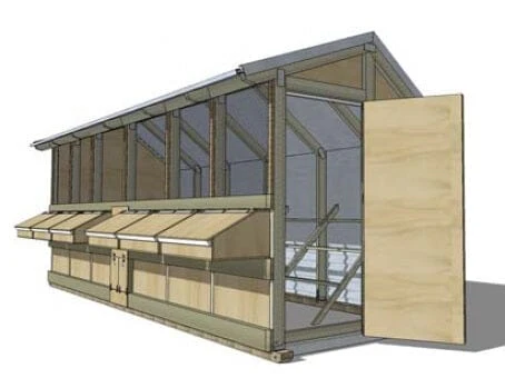 6 Bay Chicken Coop - Image 6