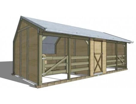 Horse Shelter with centre tackroom - Image 9