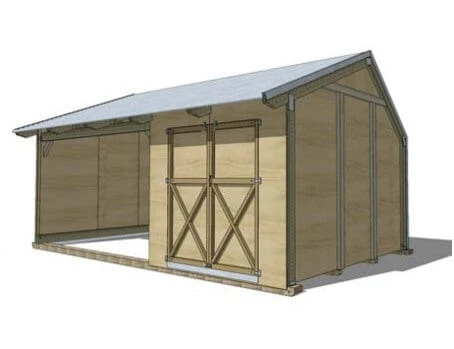 Horse Shelter with Double tack shed - Image 3