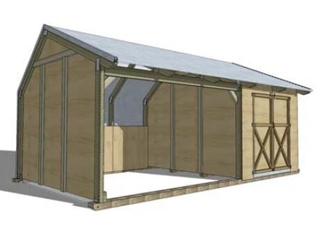 Horse Shelter with Double tack shed - Image 4