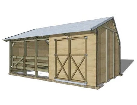 Horse Shelter with Double tack shed - Image 5