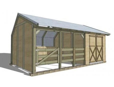 Horse Shelter with Double tack shed - Image 7