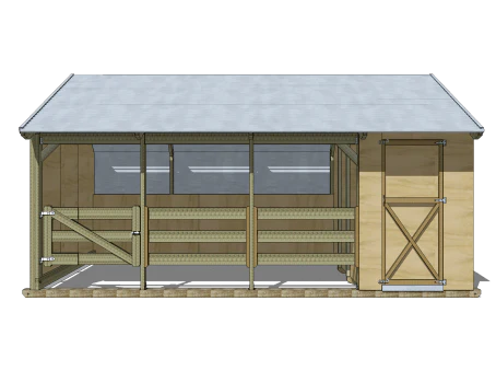 Horse Shelter with single tack shed - Image 10
