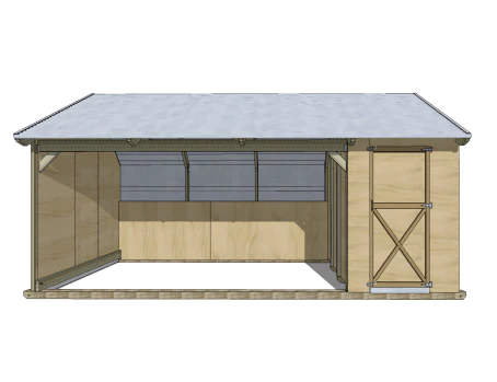 Horse Shelter with single tack shed - Image 8