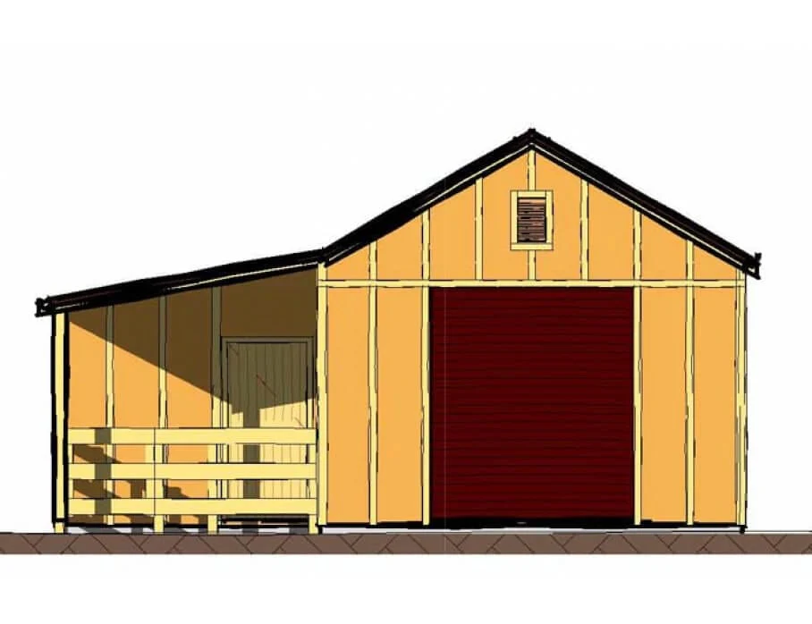 Pioneer Barn with Stall & Tackshed - Image 3