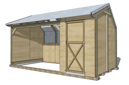 Pony Shelter with Single Tack Shed - Image 3