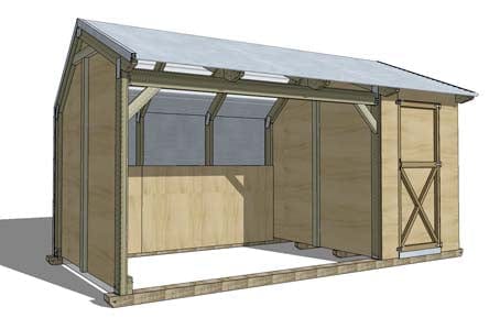 Pony Shelter with Single Tack Shed - Image 4