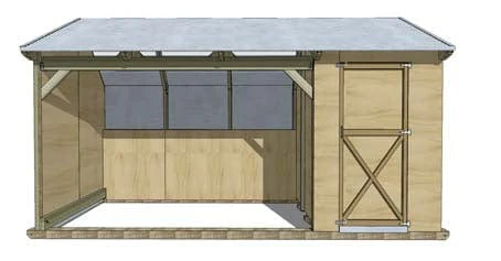 Pony Shelter with Single Tack Shed - Image 5