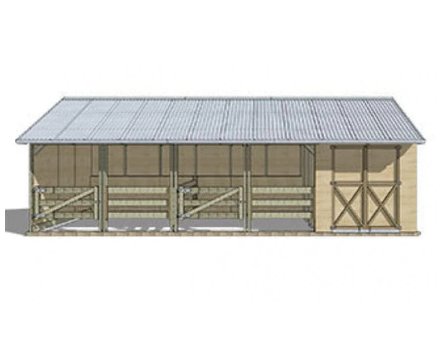 Settler 2 Bay Stable with tack shed - Image 10