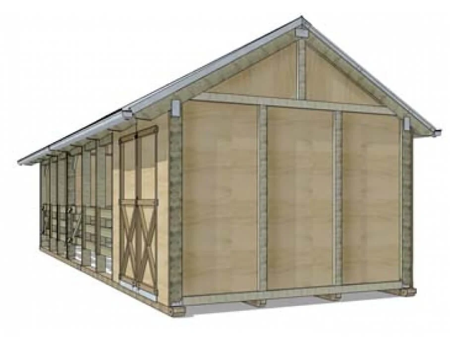 Settler 2 Bay Stable with tack shed - Image 7