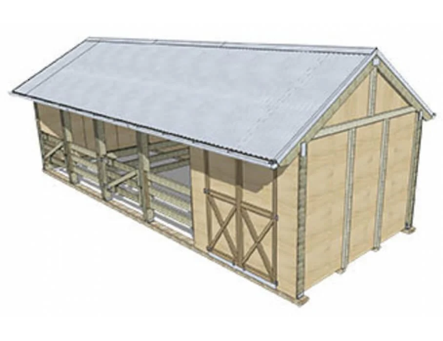 Settler 2 Bay Stable with tack shed - Image 9