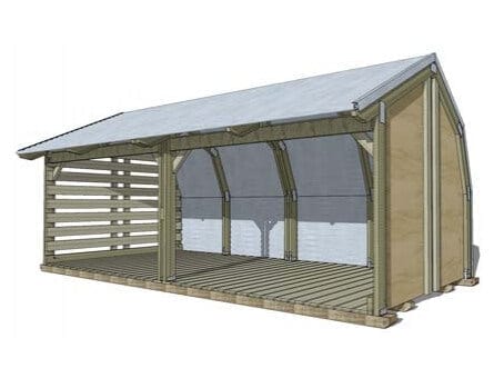 Upland Large Firewood Shed - Image 4