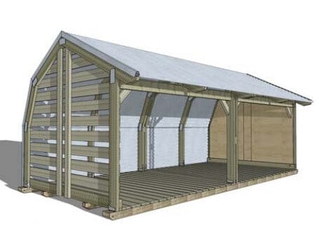 Upland Large Firewood Shed - Image 6